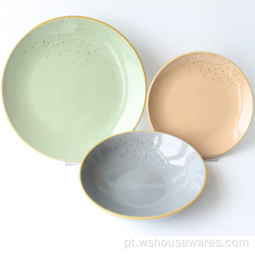 12pcs Hot selling luxo cor esmalte esmalte dinnerware